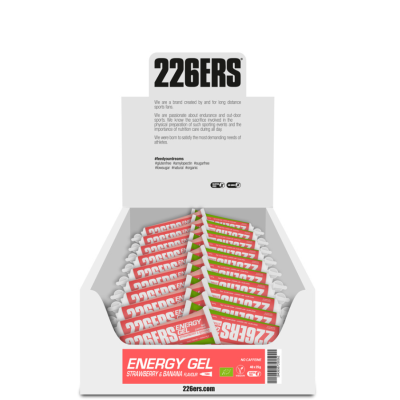 BOX ENERGY GEL BIO tubka 226ers - ekologiczny żel eneregtyczny o smaku truskawek i bananów, 25g. (40 sztuk)